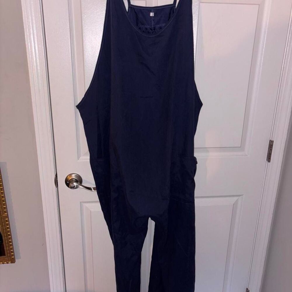 Women's Navy and Blue Dungarees-overalls
